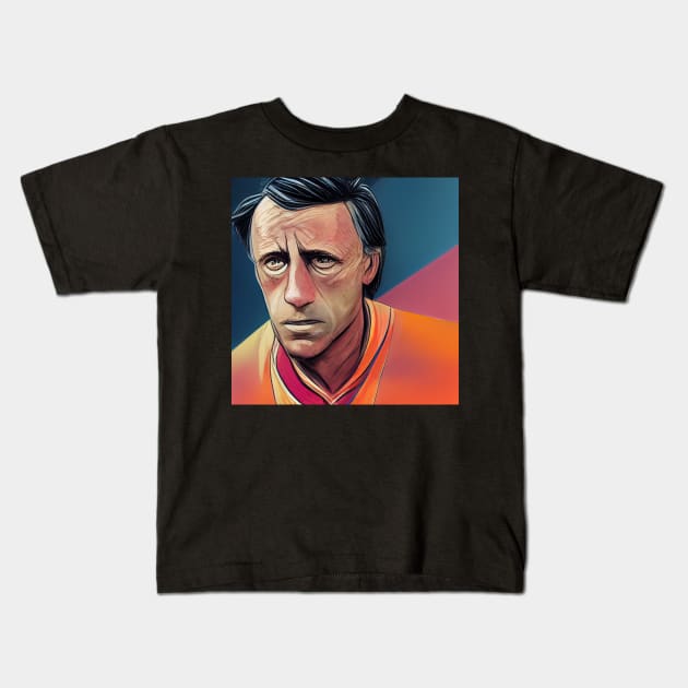 Johan Cruyff | Comics style Kids T-Shirt by ComicsFactory